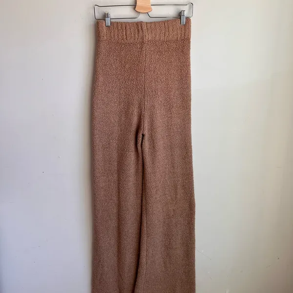 SKIMS Wide Leg Cozy Knit Pants in Camel - Image 5