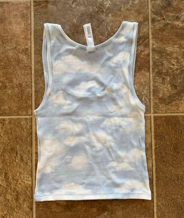 Skims Cotton Rib Tank Blue Quartz Cloud Medium - Image 7