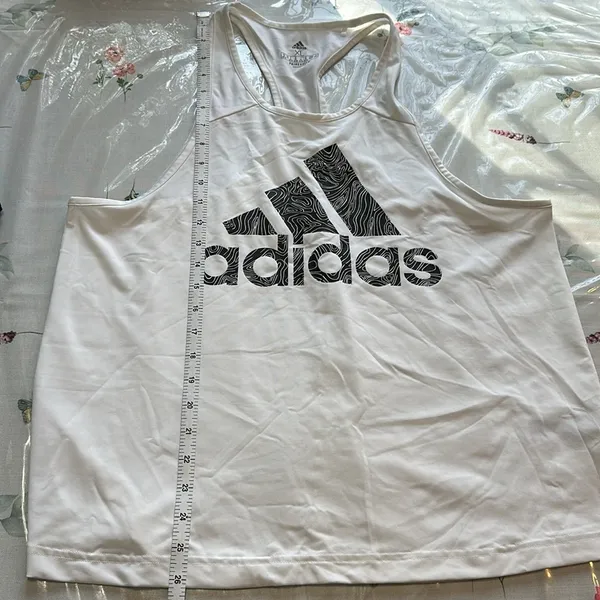 Adidas White Logo tank top Women's XL - Image 3