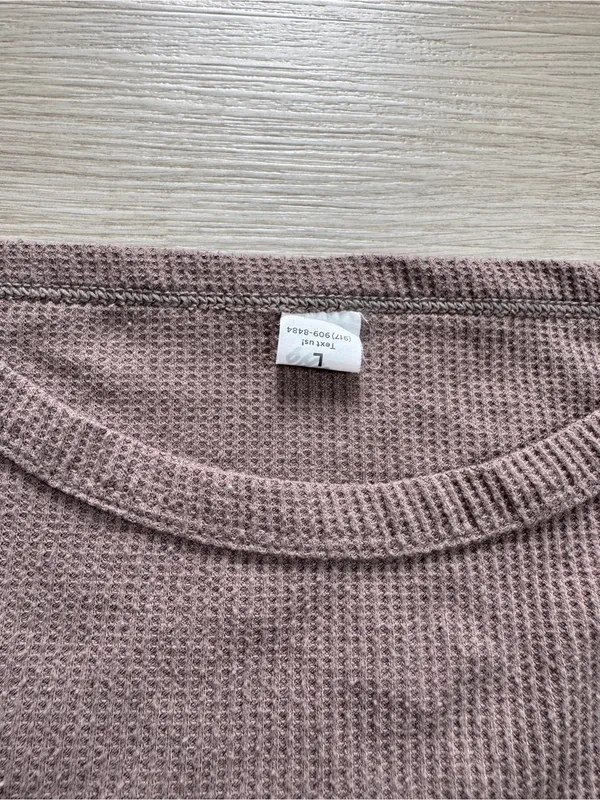 Brown brown waffle-knit cropped camisole tank top clean girl boho minimalist - Image 2