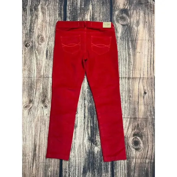 Abercrombie &‎ Fitch Women's Red Corduroy Ankle Jeans Size 4 - Image 3