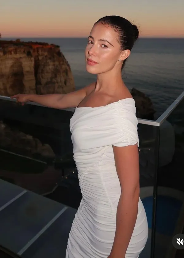 ZARA Sad maxi dress ruched stretch white wedding Elegant White One-Shoulder evening - Image 3