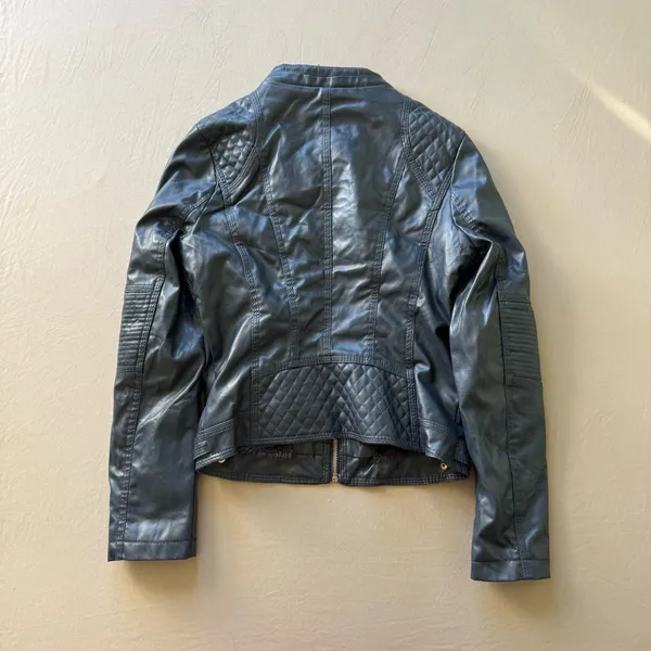 Ci Sono Quilted Faux Leather Moto Jacket - Image 6