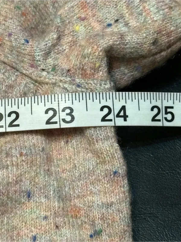 LOFT Women’s Speckled Confetti Crewneck Sweater in Light Pink size XL NWT - Image 9
