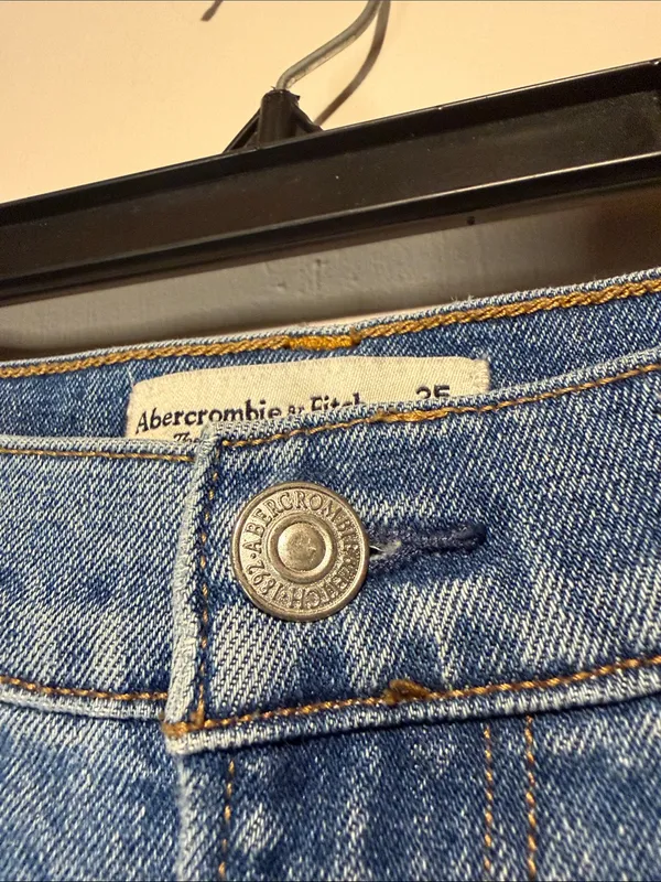 Abercrombie & Fitch Curve Love The Ankle Straight Ultra High Rise Jeans SZ 25/0 - Image 4