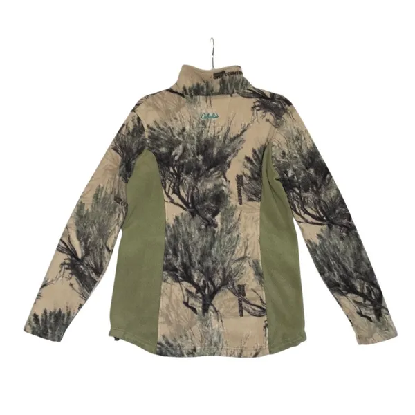 CABELA'S Colorblock Fleece Jacket Women M Green Full Zip Outdoor Camping Travel - Image 4