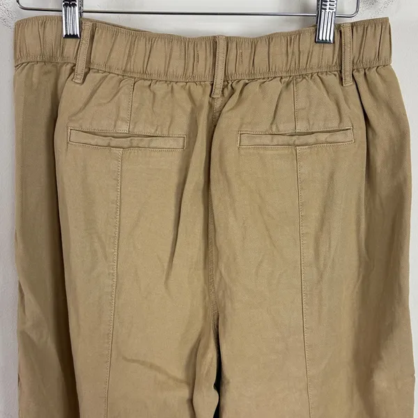 NWT Banana Republic Linen Blend Khaki Utility‎ Ankle Parachute Pants Size Med - Image 7