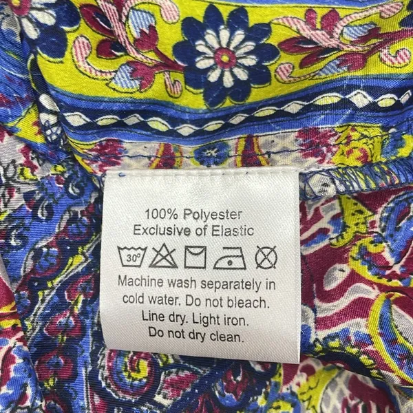 Lightweight short romper with short sleeves and pockets button front paisley NEW - Image 6