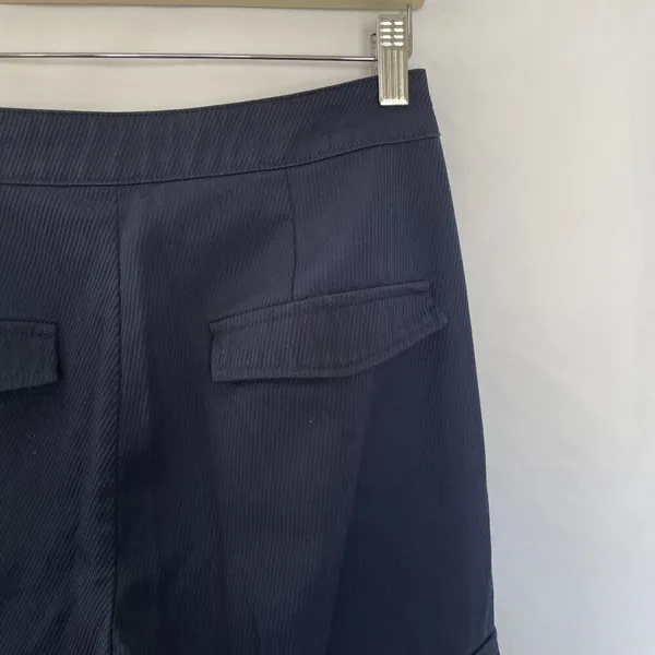 Zara blue cargo pants trousers pockets high waist‎ women's size 6 casual comfort - Image 7