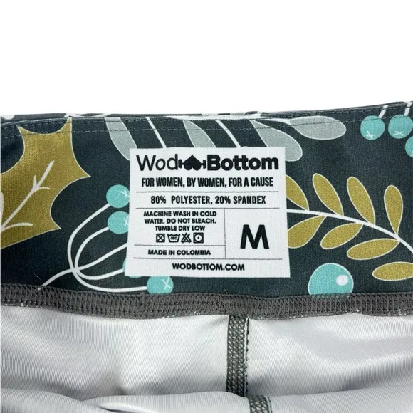Wodbottom Blue Gold Foil Holly Winter Shorts 3" CrossFit‎ Workout Size Medium - Image 6