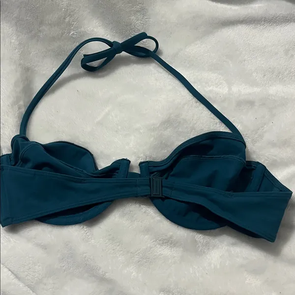 Aritzia Babaton Women’s Dark Teal Green Bikini Top Size Medium - Image 6
