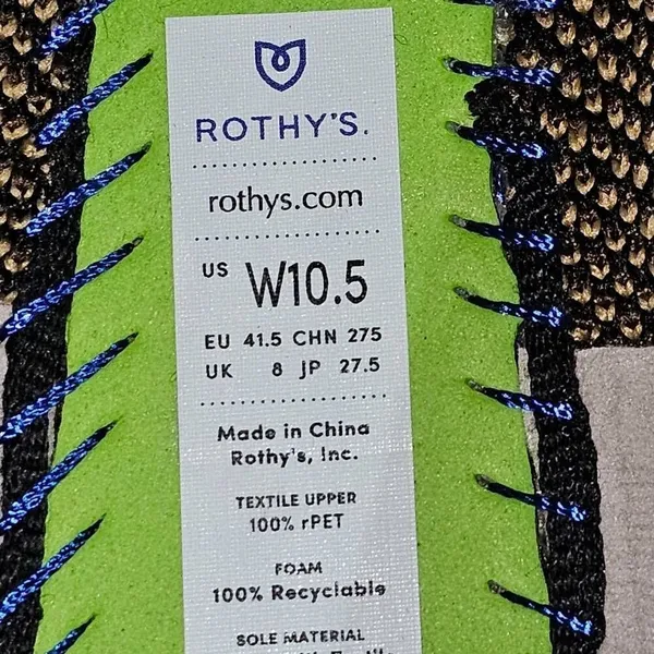 Rothy's Womens Little Cat Square Toe Leopard Print Flats Shoes‎ 10.5 - Image 7