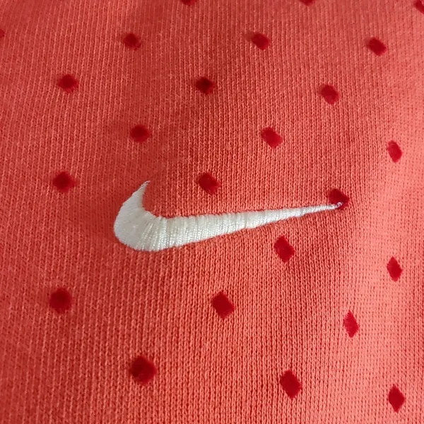 Nike Coral Polka Dot Long Sleeve Hoodie Medium - Image 7