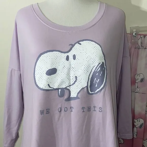 Munki munki women’s medium peanuts pajama‎ set - Image 3