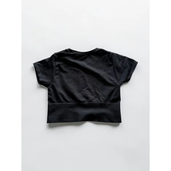 OFFLINE by Aerie Women Black Seamless Short Sleeve Crop Top Athletic Shirt‎ S - Image 2