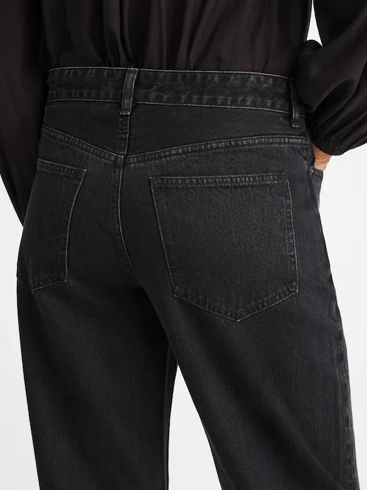 Madewell The Darted Barrel-Leg Jean button fly washed black NW235 Size 33 NWT - Image 4