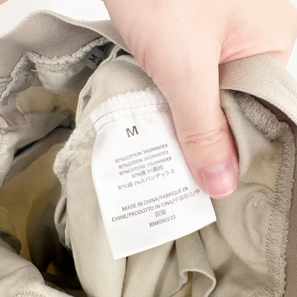 Fear of God Essentials Womens Khaki Logo‎ Waistband Relaxed Trouser Pants Size M - Image 8