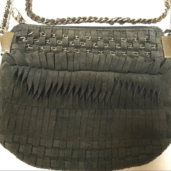 ‎Zara suede & chain strap detail Crossbody purse - Image 3