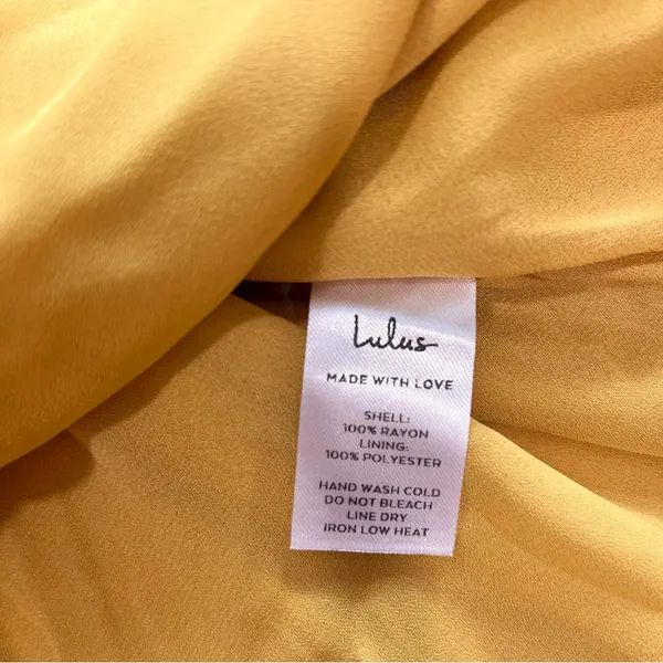 NWT Lulus Harbor Point Mustard Yellow Flutter-Sleeve‎ Mini Wrap Dress MEDIUM - Image 10