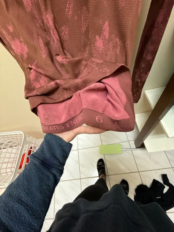 Lululemon Swiftly Long Sleeve Shirt. Race Length Roast Brown Brier Rose Size 6 - Image 2