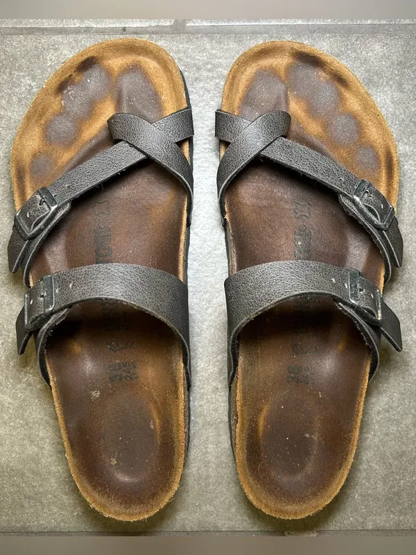Birkenstock Mayari Black Strappy Slip On Sandals Women’s Shoe Size 7 - 7.5 - Image 2