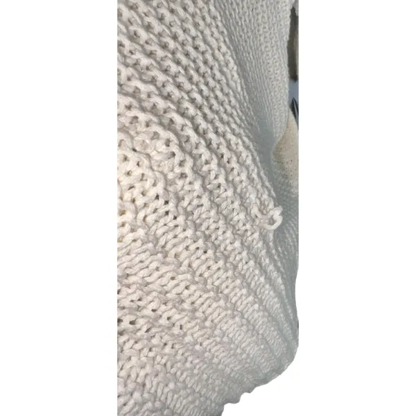 Abercrombie & Fitch Cream Knit Long Sleeve Pullover Scoop Neck Sweater Size S - Image 5