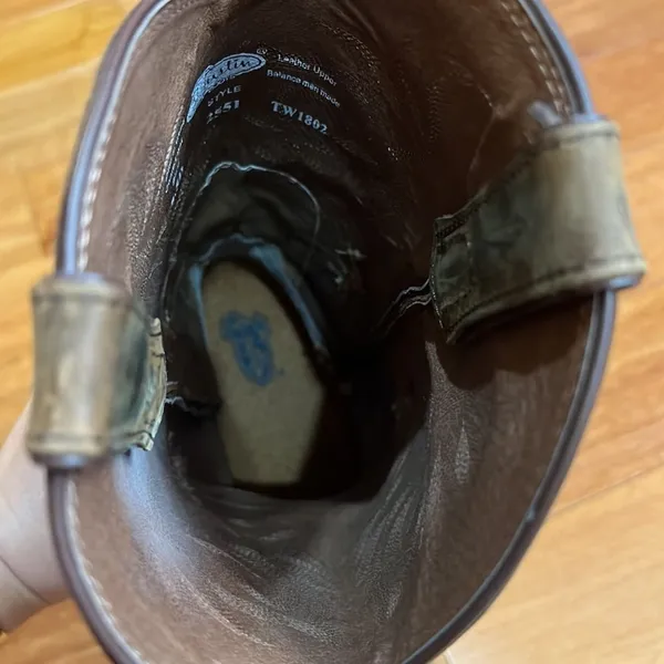 Justin Boots Men's New Stampede Huck Brown Boots 2551 size 9.5D - Image 11