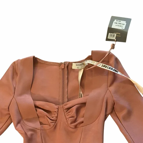 New House of CB London BODY Rose Bandage Midi Dress Long sleeve Pink bandage Y2K - Image 5