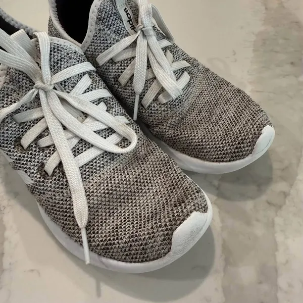 Adidas Cloudfoam Athletic Running Shoes Womens 6.5 Gray/White Lifestyle Sneakers - Image 7