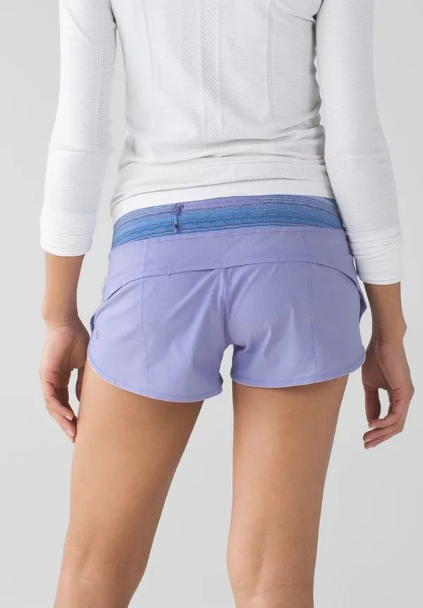 Lululemon Speed Short *4-way Stretch Lilac / Wave Twist Lilac Caspian Blue - Image 7