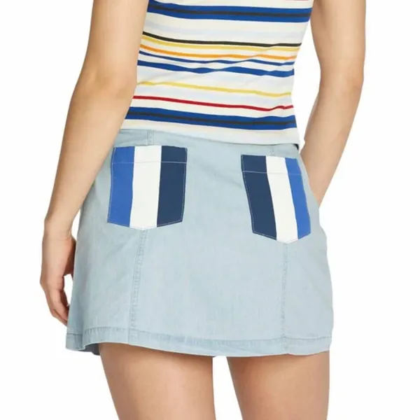 Disney Mickey and Minnie Denim Patch Skirt 3X - Image 3