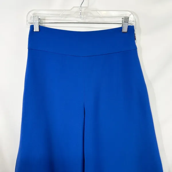 Artelier Nicole Miller Sz 6 Gaucho Pants Royal Blue Wide Culottes High Rise 1518 - Image 3