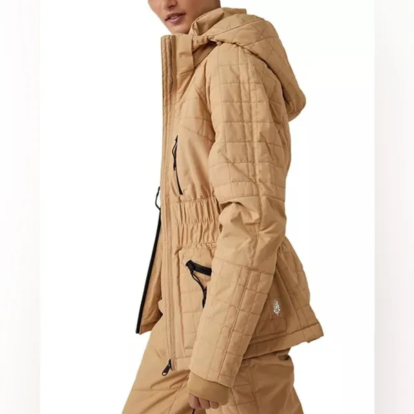 Free People FP Movement All Prepped Ski Jacket Coat in Almond Brown / Tan - NWT - Image 3