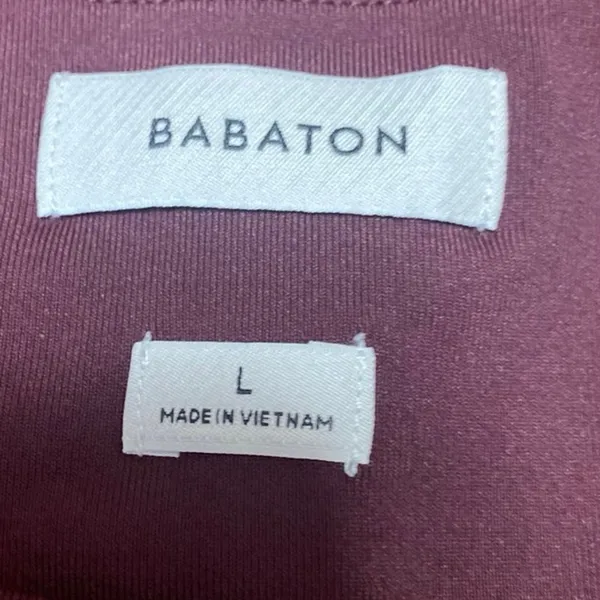 Aritzia Babaton Red Maroon Long Sleeve Crew Neck T Shirt Bodysuit Top Size L - Image 3