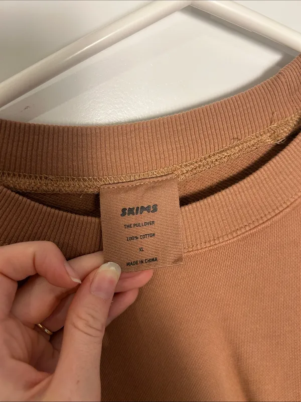 SKIMS Cropped Boxy Crewneck Sweatshirt in Brown - Image 4
