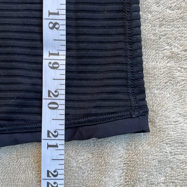 Lululemon see through Black Striped Women's Top grunge chic modern size 8 - Image 7