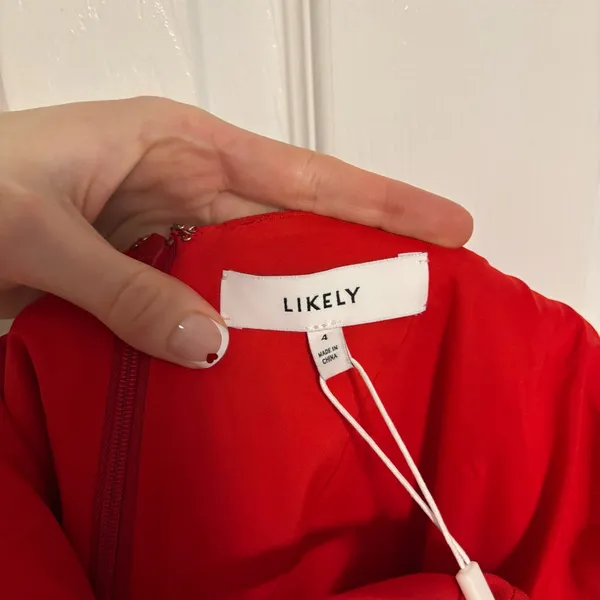 Revolve LIKELY Elisa Cocktail Mini Dress Red NWT - Image 4