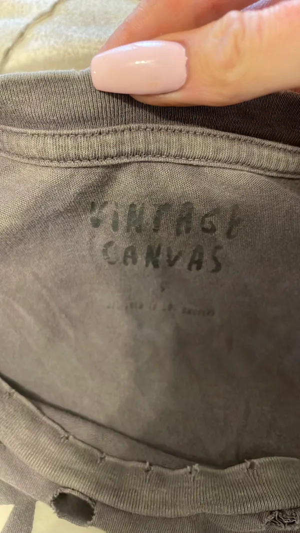 Vintage Canvas tee Gray - Image 2
