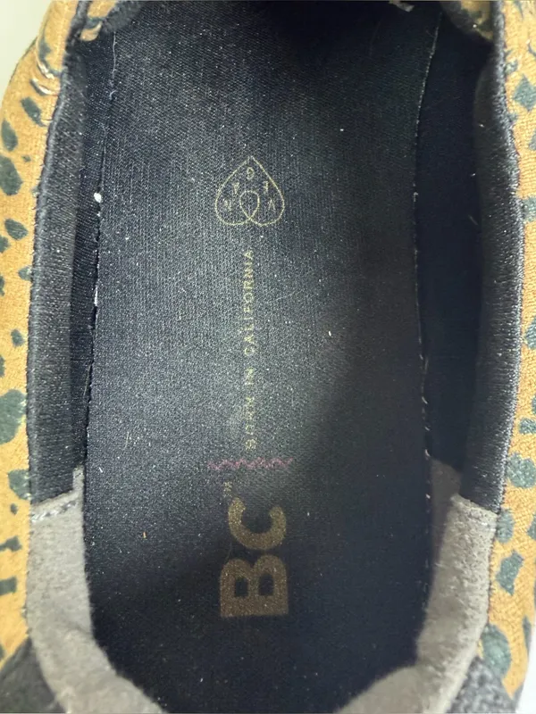 BC Footwear Support Women’s Sz 9 Leopard Cheetah Platform Sneakers Vegan Suede - Image 5
