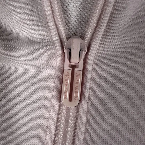 Under Armour Hoodie Womens‎ XL Pink Fleece Loose Fit Full Zip Hooded Sweatshirt - Image 7