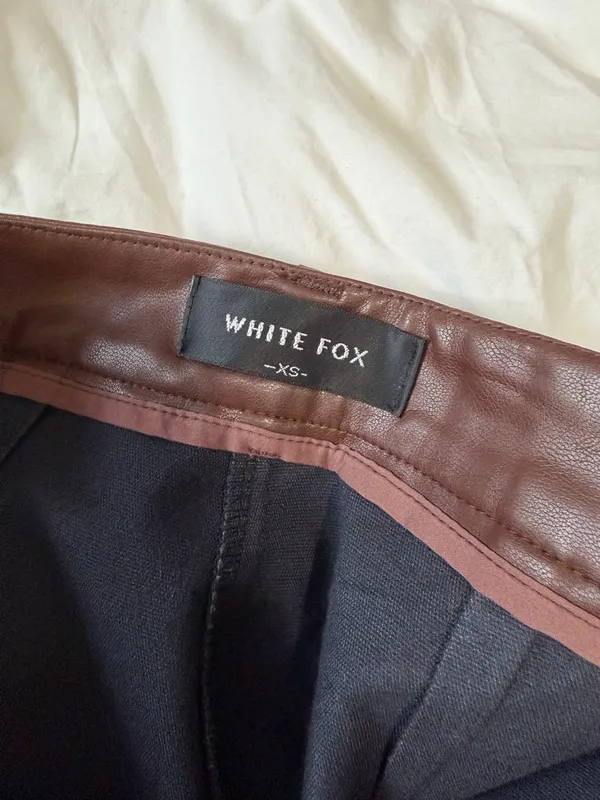 White Fox Boutique Leather Pants Brown - Image 3