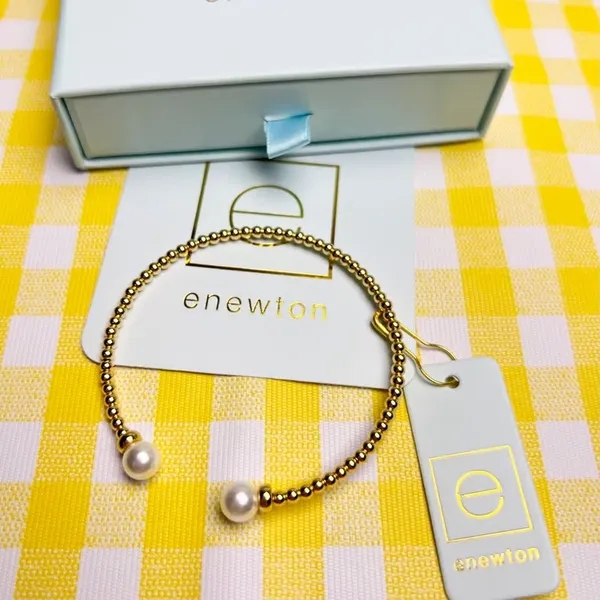 Enewton Women’s Classic Pearl Golden Bracelet - Image 3