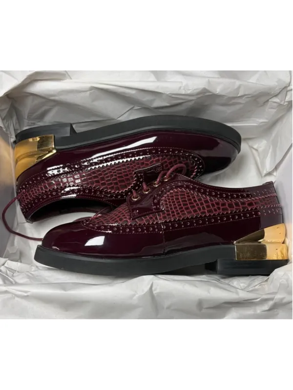 💜 Women's Midnight Velvet Oxblood Oxford Shoes Size 7 🖤 - Image 8