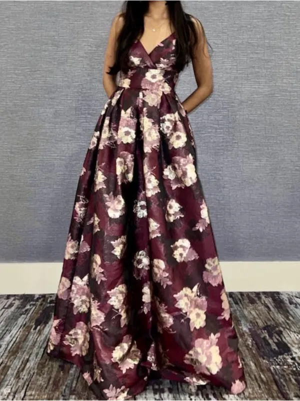 Hutch Merlot Floral Gown - Image 2