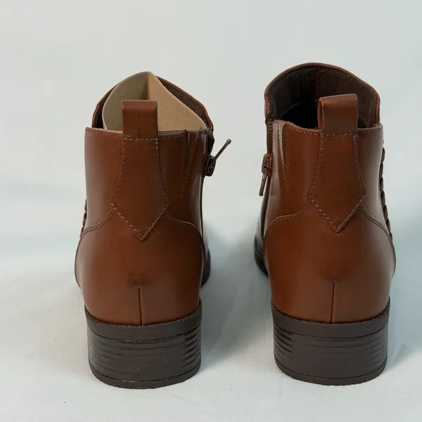 Easy‎ Spirit Size-9 M Women's Lorand Brown Block Heel Casual Booties - Image 7