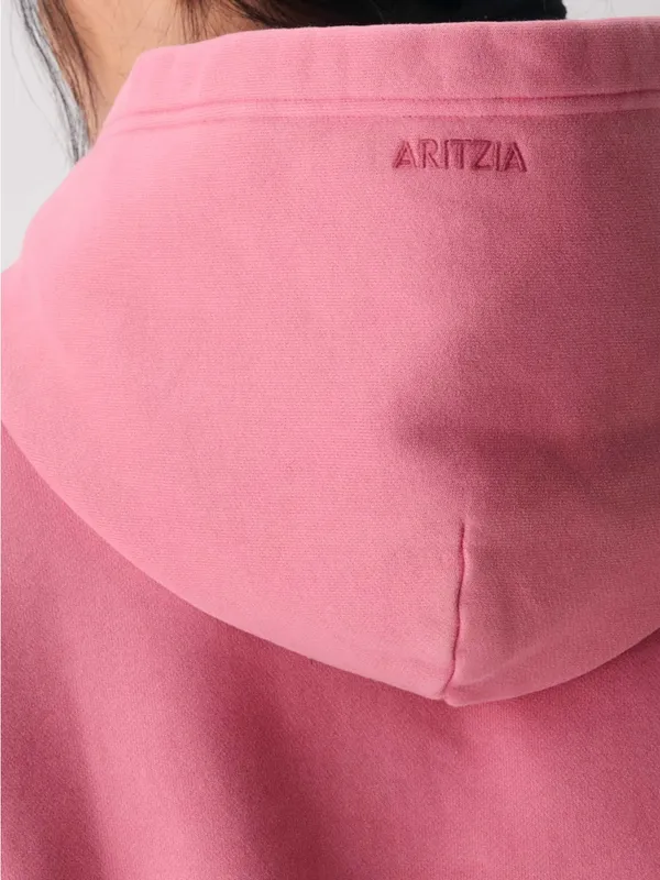 Aritzia Cozy Sweatfleece Perfect Hoodie size small vintage frozen berry NWOT - Image 2