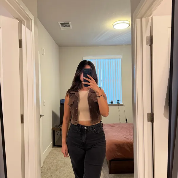Zara Tan Crop Top - Image 3
