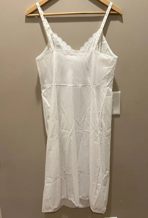 Vintage White Slip Dress - Image 4