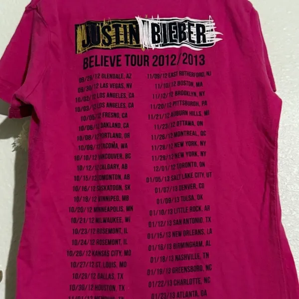 2012 2013 JB Believe Tour Tee - Image 4