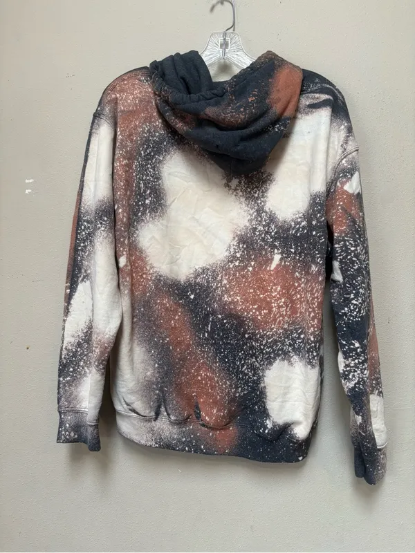 Fallcore Thankful Pumpkin Bleach Wash Hoodie M Rustic Autumn Gildan - Image 2